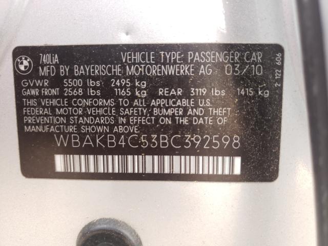 2011 BMW 740 LI WBAKB4C53BC392598