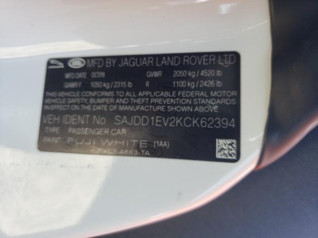 2019 JAGUAR F-TYPE SAJDD1EV2KCK62394