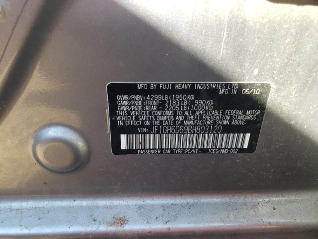 2011 SUBARU IMPREZA OU JF1GH6D69BH803120