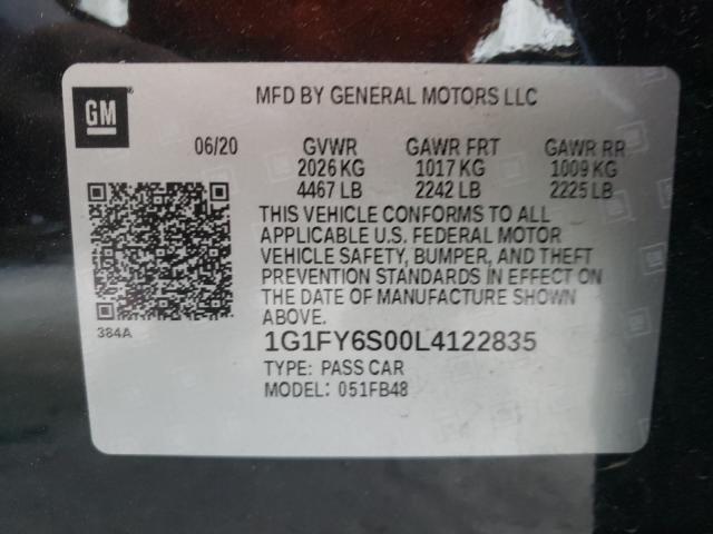 2020 CHEVROLET BOLT EV LT 1G1FY6S00L4122835