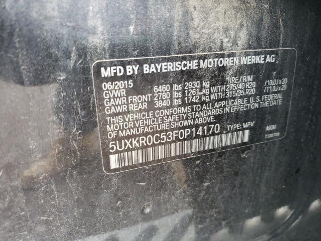 2015 BMW X5 XDRIVE3 - 5UXKR0C53F0P14170