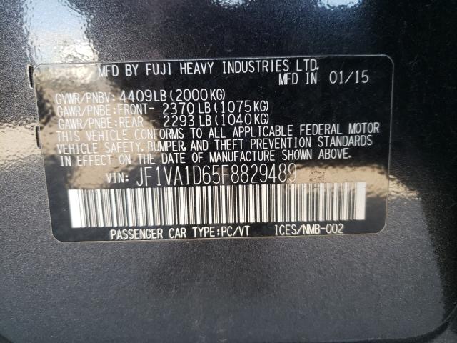 2015 SUBARU WRX PREMIU JF1VA1D65F8829489