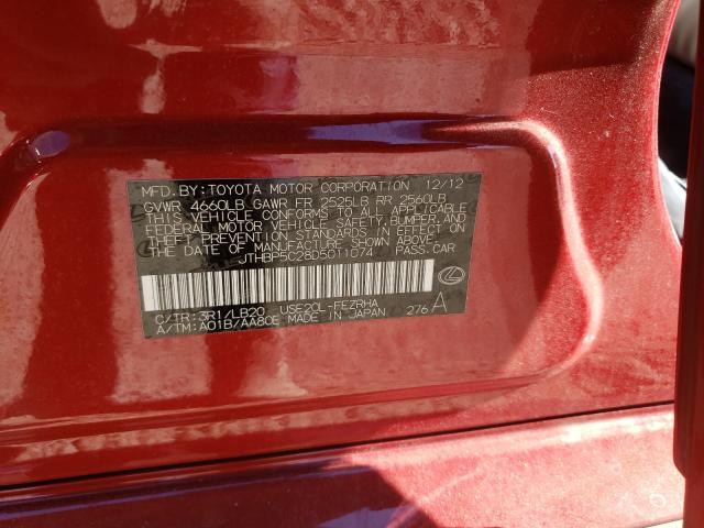 2013 LEXUS IS F JTHBP5C28D5011074