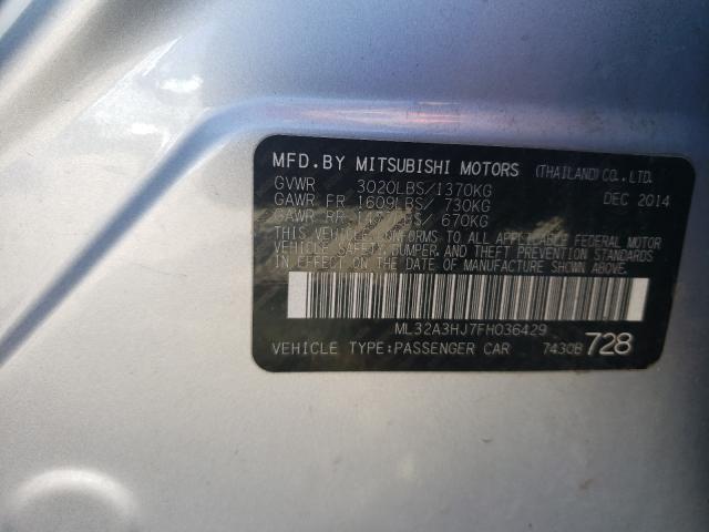 2015 MITSUBISHI MIRAGE DE ML32A3HJ7FH036429