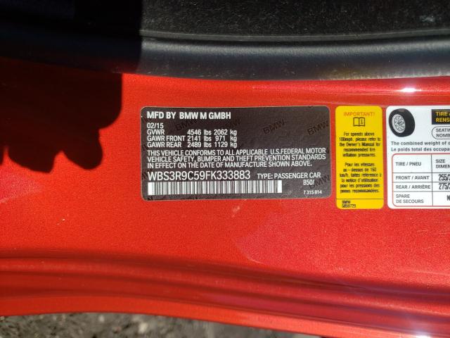 2015 BMW M4 WBS3R9C59FK333883