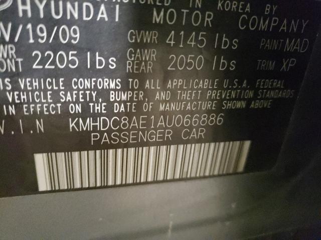 2010 HYUNDAI ELANTRA TO KMHDC8AE1AU066886