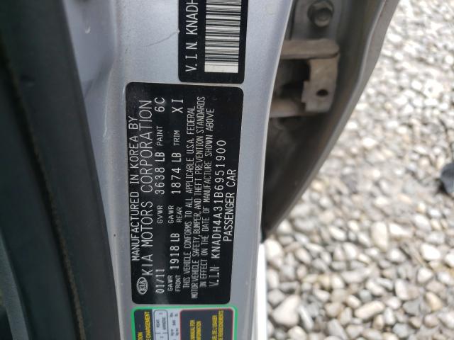 2011 KIA RIO BASE KNADH4A31B6951900