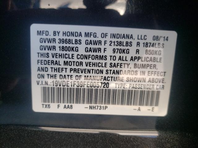 2015 ACURA ILX 20 19VDE1F39FE005720
