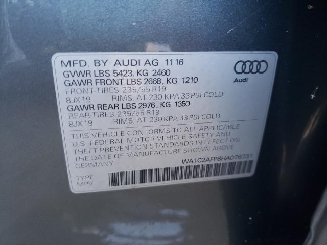 VIN WA1C2AFP8HA076731 2017 Audi Q5, Premium no.10