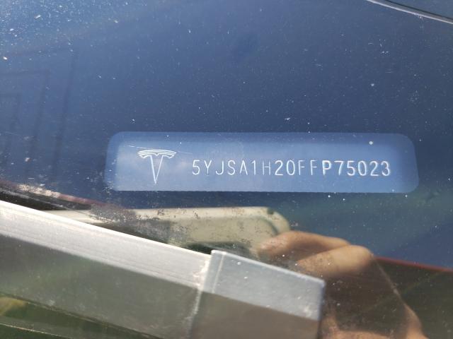 2015 TESLA MODEL S 85 5YJSA1H20FFP75023