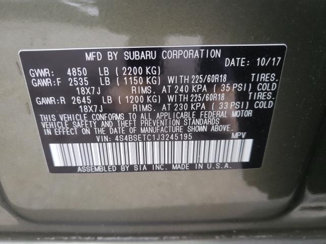 2018 SUBARU OUTBACK TO 4S4BSETC1J3245195