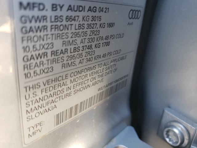 2021 AUDI RS Q8 WU1ARBF10MD037816