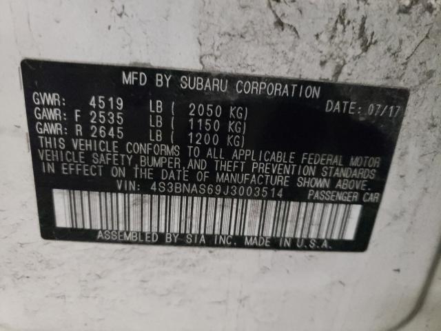 2018 SUBARU LEGACY SPO 4S3BNAS69J3003514