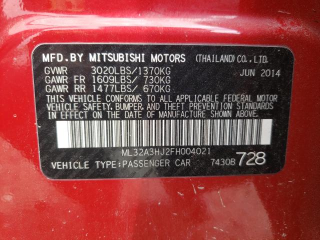 2015 MITSUBISHI MIRAGE DE ML32A3HJ2FH004021