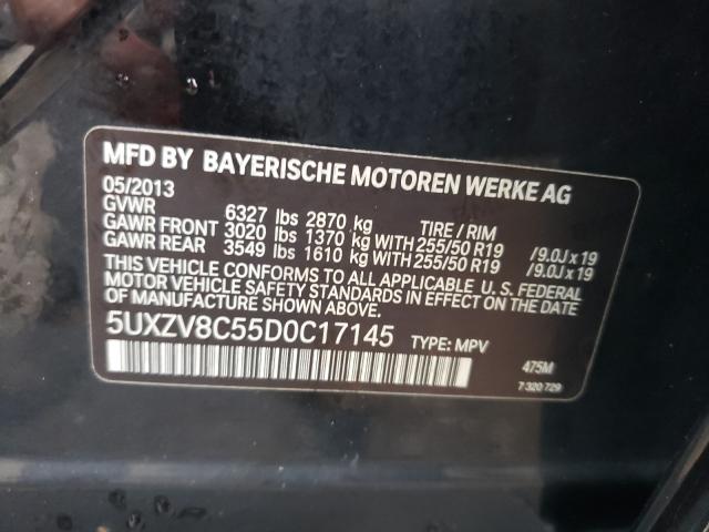 2013 BMW X5 XDRIVE5 5UXZV8C55D0C17145