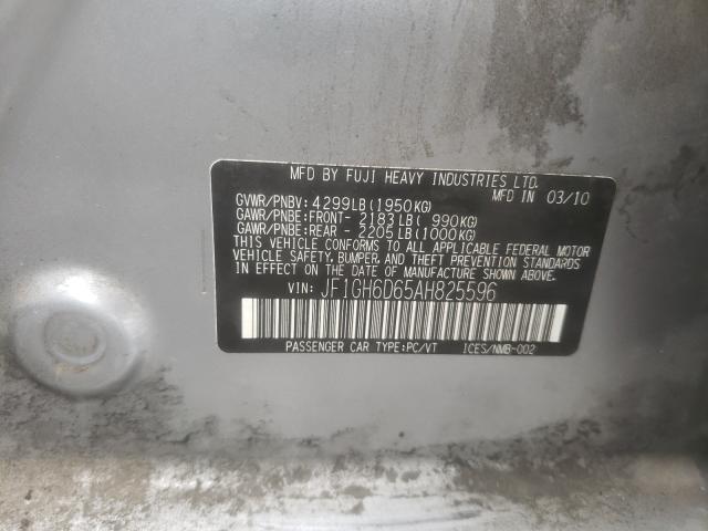 2010 SUBARU IMPREZA OU JF1GH6D65AH825596