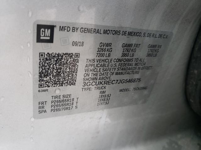 2018 CHEVROLET SILVRDO LT 3GCUKREC7JG546875
