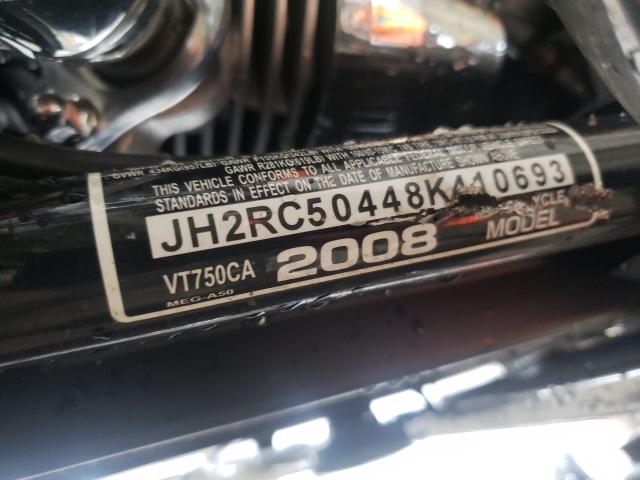 2008 HONDA VT750 CA JH2RC50448K410693