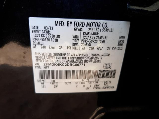 2013 FORD EDGE LIMIT 2FMDK4KC2DBC06771