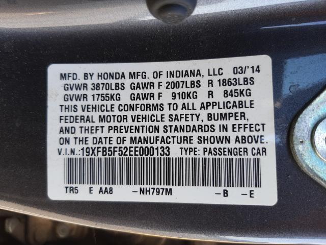 2014 HONDA CIVIC NATU 19XFB5F52EE000133