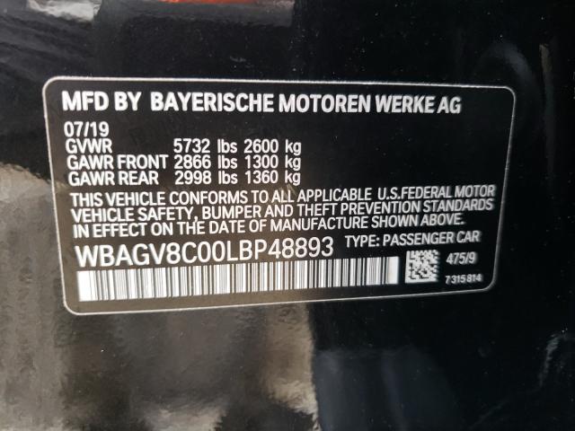 VIN WBAGV8C00LBP48893 2020 BMW 8 Series, M850XI no.10