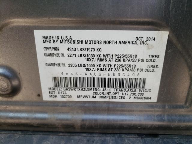2015 MITSUBISHI RVR GT 4A4AJ4AU6FE603498