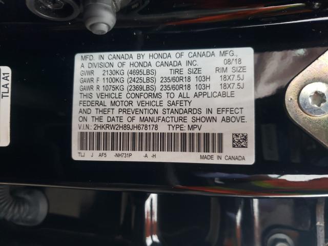 2018 HONDA CR-V EXL 2HKRW2H89JH678178
