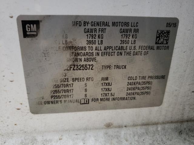 2015 CHEVROLET SILVERADO 1GCVKPEC2FZ325572
