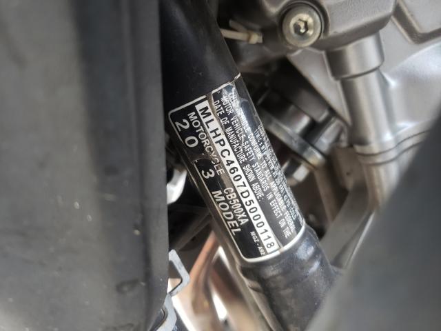 2013 HONDA CB500 X MLHPC4607D5000118
