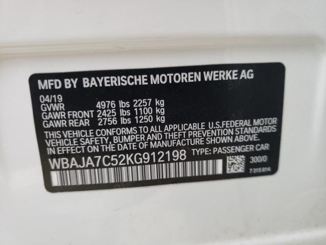 2019 BMW 530 XI WBAJA7C52KG912198