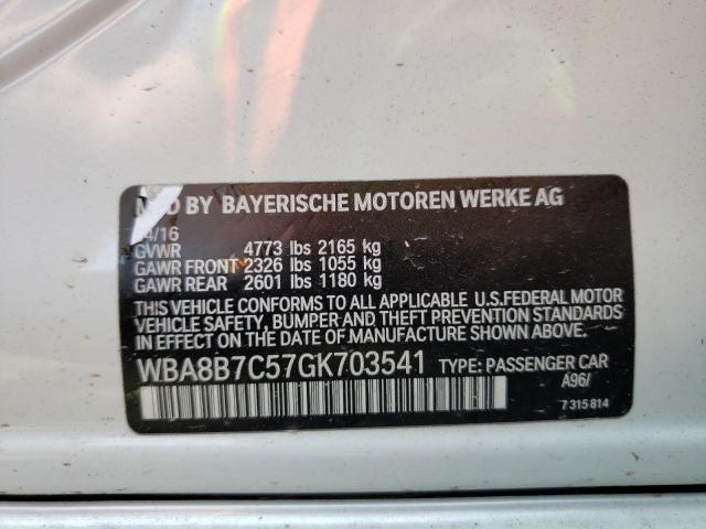 2016 BMW 340 XI WBA8B7C57GK703541