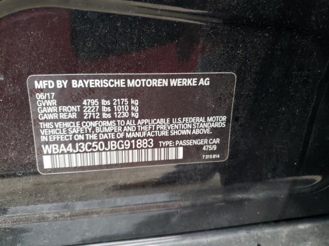 2018 BMW 430XI GRAN WBA4J3C50JBG91883