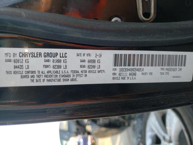2010 DODGE CALIBER MA 1B3CB3HA3AD546910