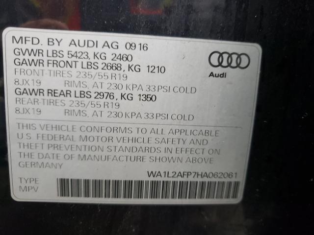 VIN WA1L2AFP7HA062061 2017 Audi Q5, Premium Plus no.10