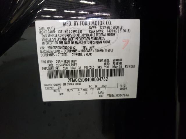 2013 FORD FLEX LIMIT 2FMGK5D84DBD04762