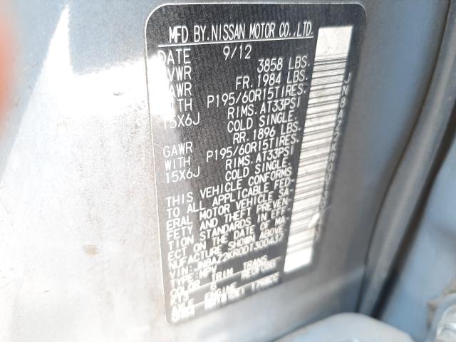 2013 NISSAN CUBE S JN8AZ2KR0DT300437