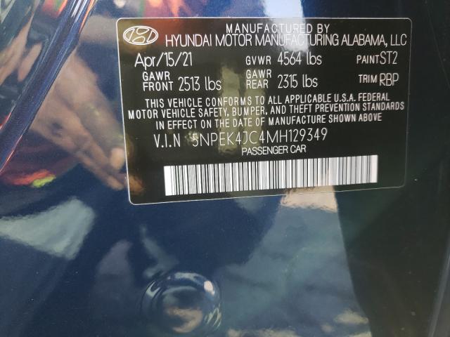 2021 HYUNDAI SONATA N L 5NPEK4JC4MH129349