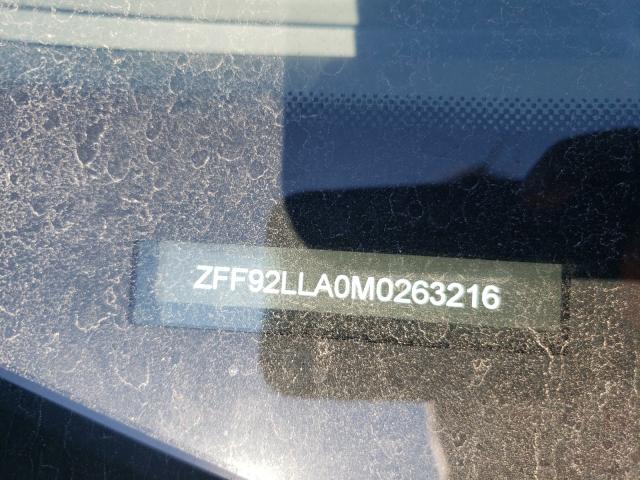 2021 FERRARI F8 SPIDER - ZFF93LMAXM0260691