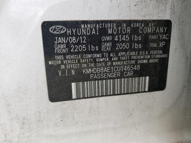 2012 HYUNDAI ELANTRA TO KMHDB8AE1CU146548