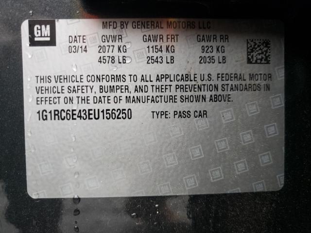 VIN 1G1RC6E43EU156250 2014 Chevrolet Volt no.10