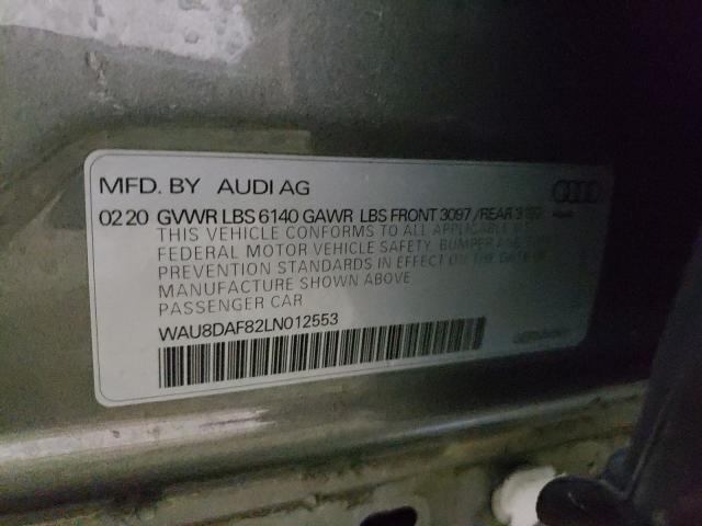 2020 AUDI A8 L WAU8DAF82LN012553