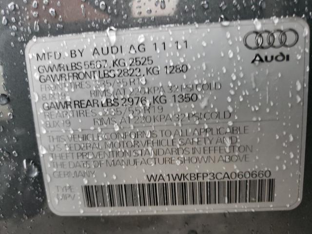 2012 AUDI Q5 PRESTIG WA1WKBFP3CA060660