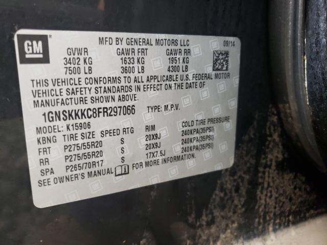 1GNSKKKC8FR297066 2015 Chevrolet Suburban K1500 Ltz