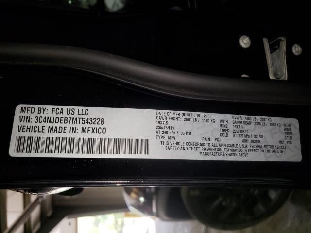 2021 JEEP COMPASS 80 3C4NJDEB7MT543228
