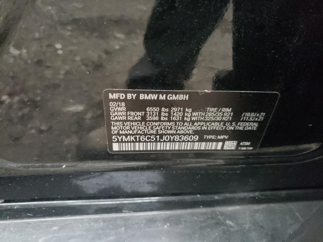 2018 BMW X5 M 5YMKT6C51J0Y83609