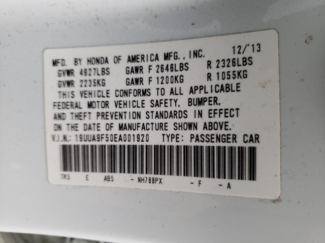 2014 ACURA TL TECH 19UUA9F50EA001920