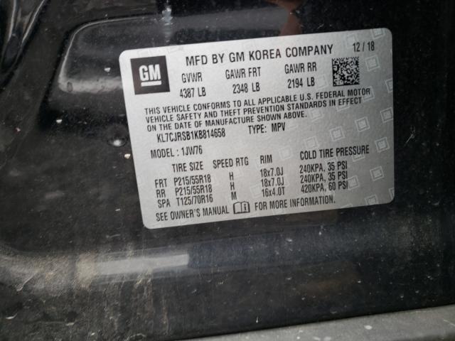 2019 CHEVROLET TRAX PREMI KL7CJRSB1KB814658