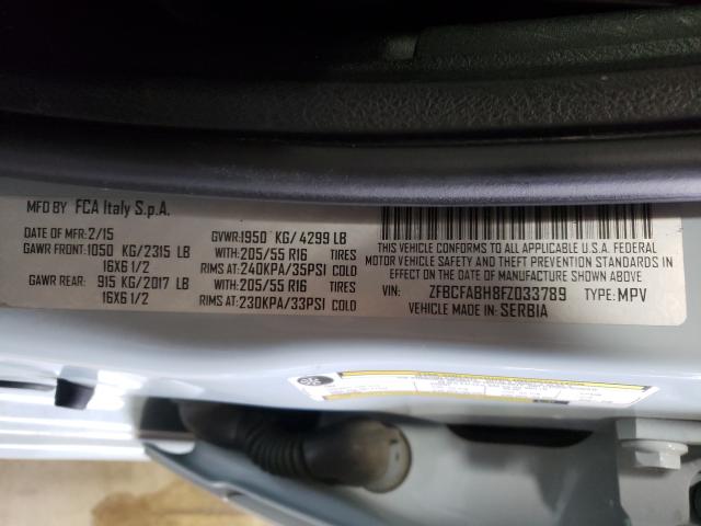 2015 FIAT 500L EASY ZFBCFABH8FZ033789