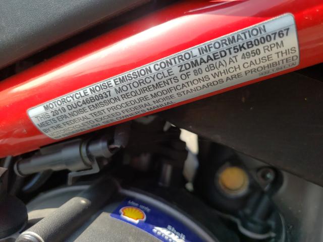 2019 DUCATI MULTISTRAD ZDMAAEDT5KB000767
