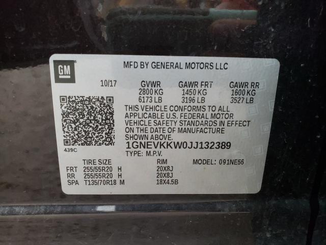 2018 CHEVROLET TRAVERSE H 1GNEVKKW0JJ132389